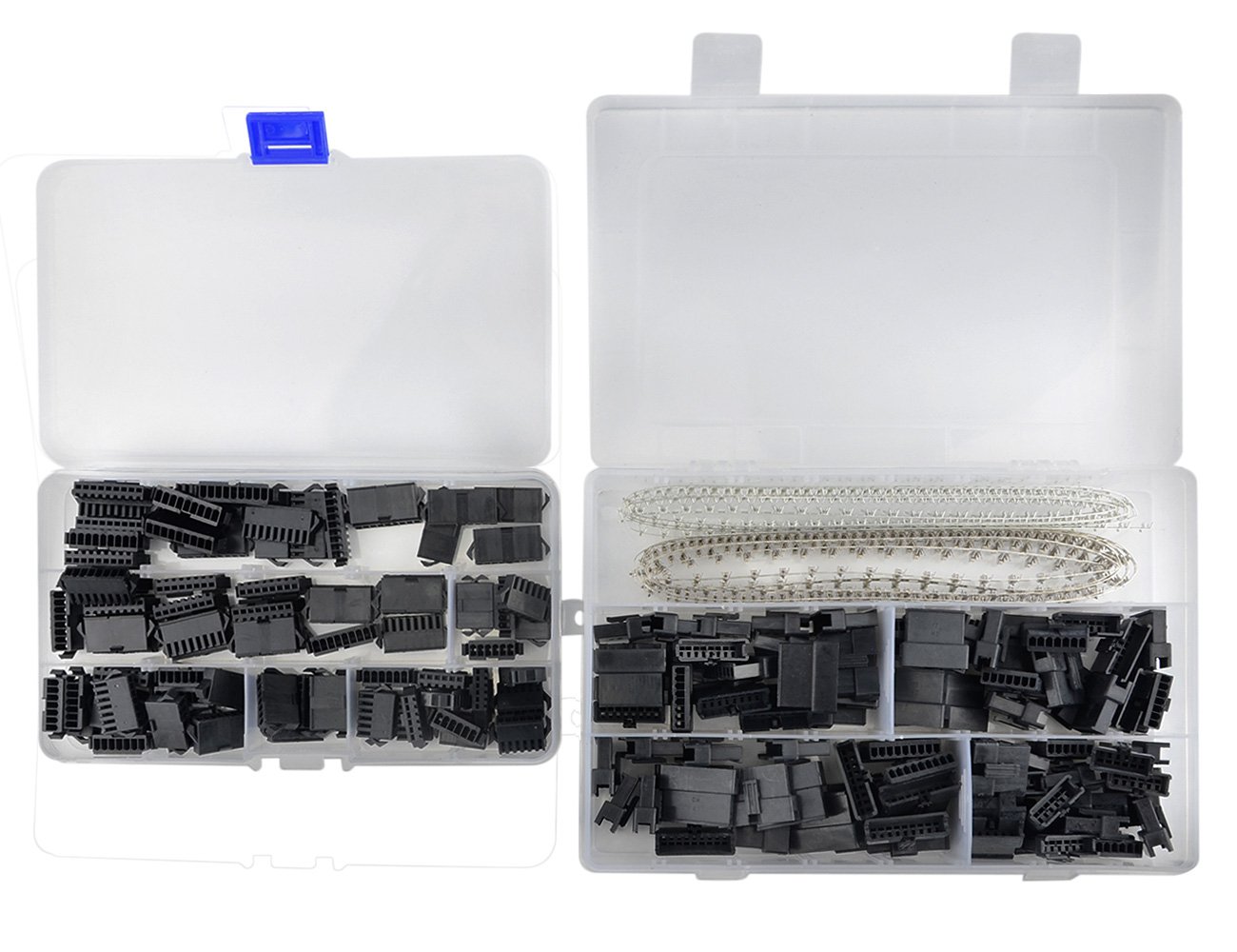 XINGYHENG 560Pcs 2.5mm Pitch 6/7/ 8/9 Pin Male/Female Plug Housing and Male/Female Pin Header Crimp Terminal Connector Assortment Kit (4 Size, 80 Set, Each 20 Set) Compatible with JST SM