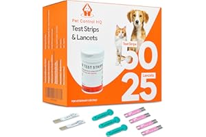 50 Test Strips for Pet Control HQ Glucose Monitor - Accurate Diabetes Testing for Dogs & Cats (Compatible with Pet Control HQ Glucose Monitoring)