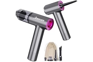 BENJEN Mini Car Vacuum Cleaner, 2-Speed Adjustable, Cordless Handheld Vacuum Cleaner with Brushless Motor 15000PA High Power, Portable Vacuum Cleaner for Car, Office and Home Cleaning (Grey)