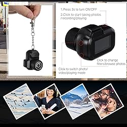 Relaxweex Mini Keychain Camera 1080p Small