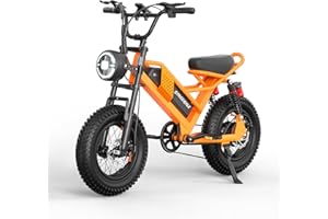 Spacewalk Electric Bike, M6 16" Ebikes for Teens/Kids - Under 5'3", M7 20" Ebikes for Teens/Adults – More Suitable 5'5"+, Peak 1000W Motor, 21.7/24.9MPH, 50mi PAS, 48V/15Ah Battery, 4X Suspension