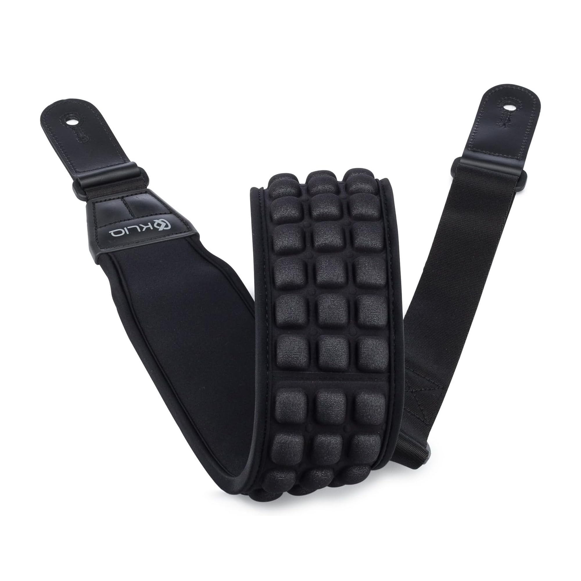 KLIQ AirCell Guitar Strap, Long, for Bass & Electric Guitar with 3" Wide Neoprene Pad and Adjustable Length from 124-155 cm โ image 1