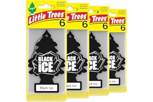 LITTLE TREES Car Air Freshener | Hanging Tree Provides Long Lasting Scent for Auto and Home | Black Ice, 24 Air Fresheners
