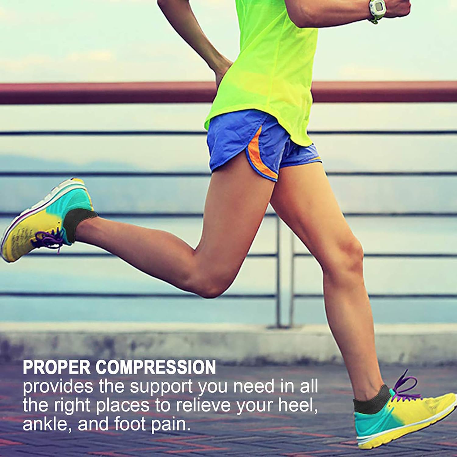 PAPLUS Ankle Compression Sock for Men and Women 2/4/6 Pairs, Low Cut Compression Running Sock with Ankle Support: Clothing