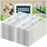 FURCIELOS Disposable Wet Cleaning Pads for Hardwood Floor Compatible with Bona Mops, Multi-Surface Floor Household Replacement Mopping Cloths Refills, Unscented, 40 Count