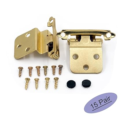 3/8 Inset Cabinet Hinges Face Mount Self Closing Cabinet Door Hinges Inset  Glodenwarm Brass Stainless Steel Inset Hinges for Kitchen Cabinets SCH38BB-15Pair   Amazon.com