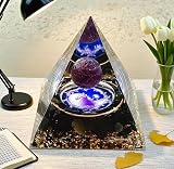 ycyingcheng Ogan Pyramid Obsidian Amethyst Energy Natural Protection Stone 6CM view 3