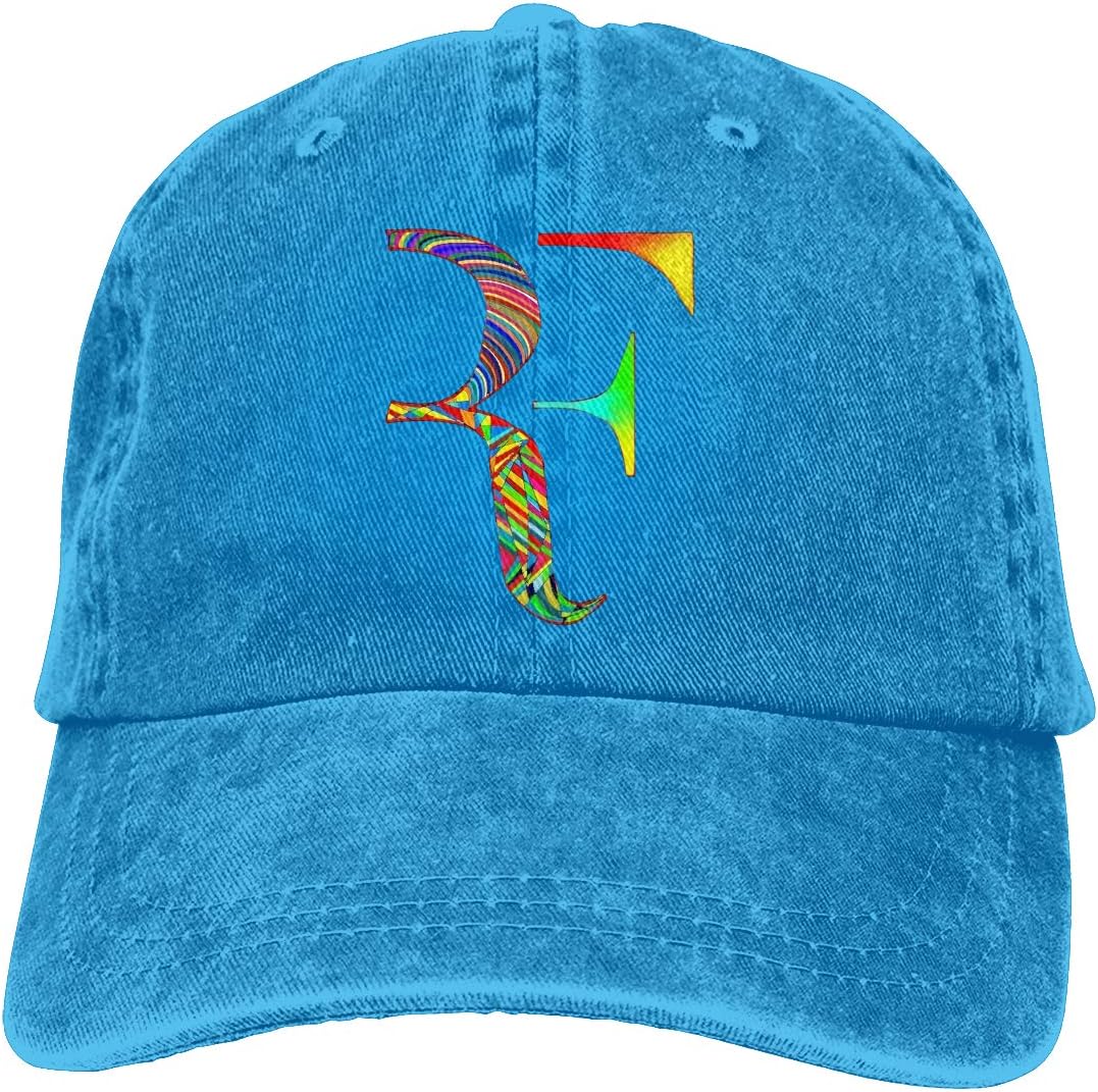 Dutchi Roger Federer Adjustable Mountaineering Cotton Washed Denim Hats Blue