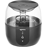 Amazon Basics Ultrasonic Cool Mist Humidifier with Essential Oil Diffuser and Nightlight, Adjustable Settings - 2 Liter, Blac