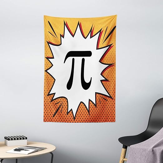 Amazon Com Ambesonne Pi Tapestry Greek Letter In Comic Book