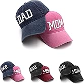 Mom and Dad Hats Fathers Day Mothers Day New Mom Dad Gifts Embroidered Adjustable Baseball Cap Gift for Couples Parents