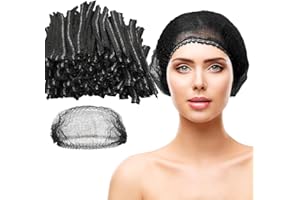 RETAINBRE 500 Pcs Disposable Hair Nets Bouffant Caps Bulk Hair Covers 21" Hair Elastic Dust Cap Hairnets for Food Service, Nurses, Labs, Kitchen (Black)