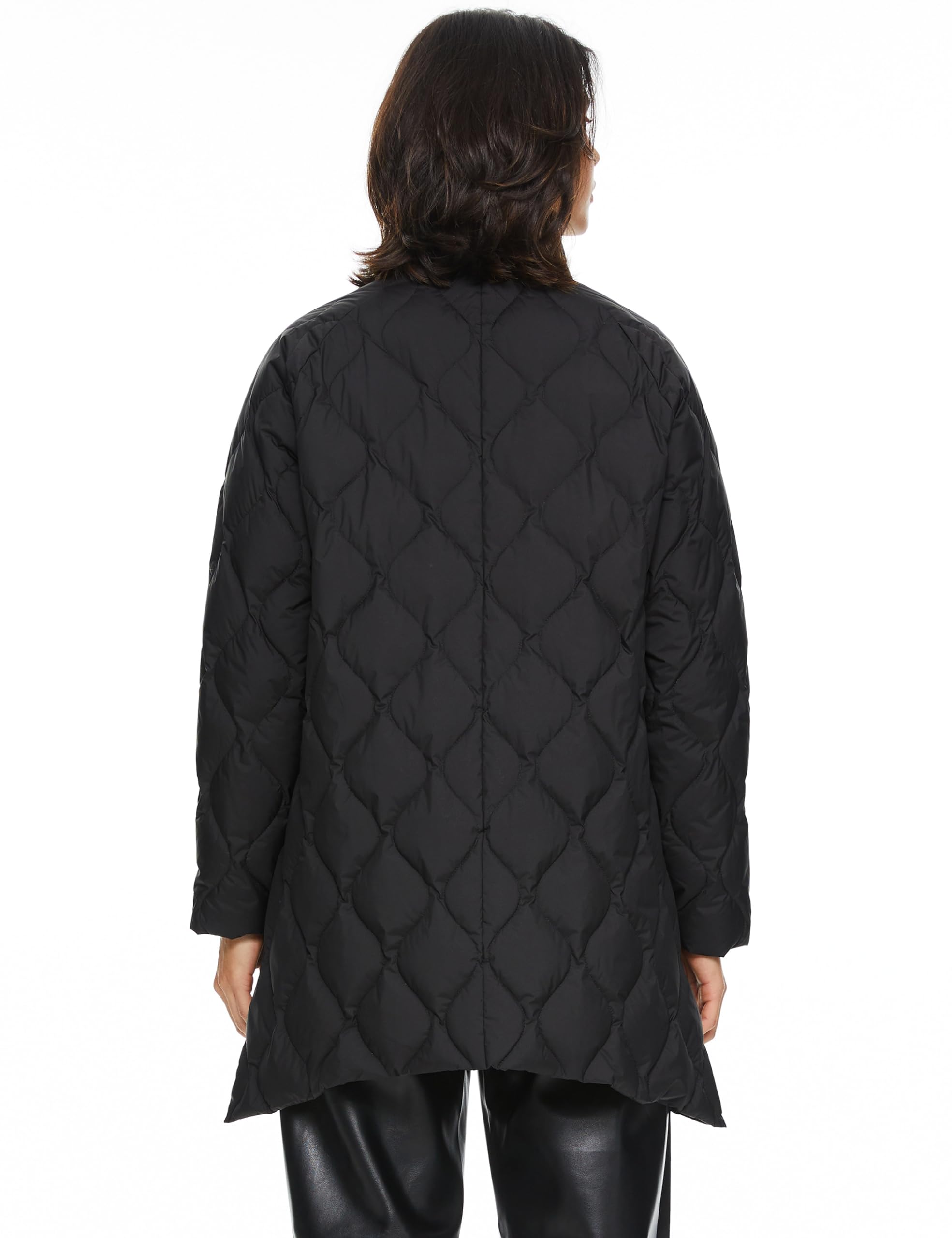 Orolay Women's Oversized Quilted Down Jacket Lightweight Puffer Casual Coat Long-Sleeve Padded Insulated with Pockets