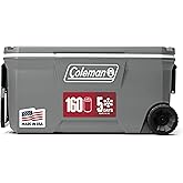 Coleman Classic Series Insulated Portable Rolling Cooler with Wheels, Leak-Resistant Outdoor Hard Cooler Keeps Ice up to 5 Days