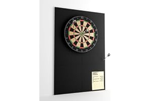 Fluxynara Felt Dart Board Wall Protector Foldable Backboard for Standard Dart, Wall Protector with Adhesive Pads and Dartboard Accessories Kits | Home & Basement & Garage Use