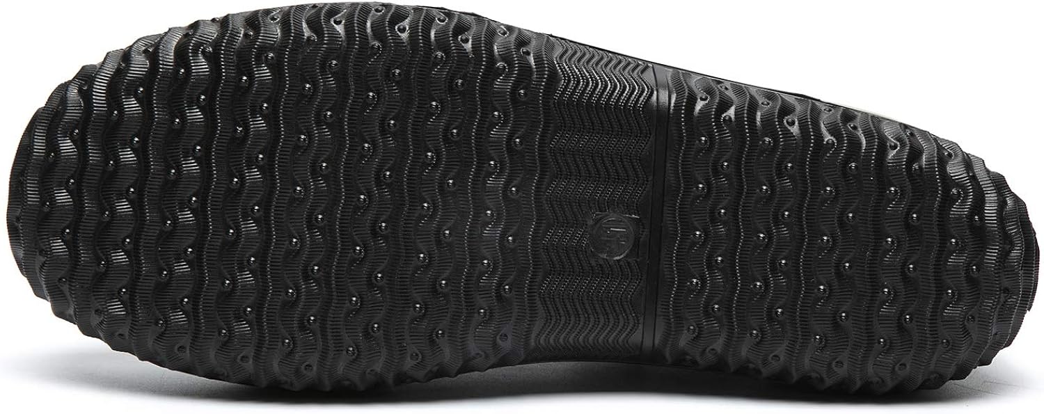  | HappyEva Men's Rain Shoes Waterproof Slip On Garden Shoes Comfortable | Loafers & Slip-Ons