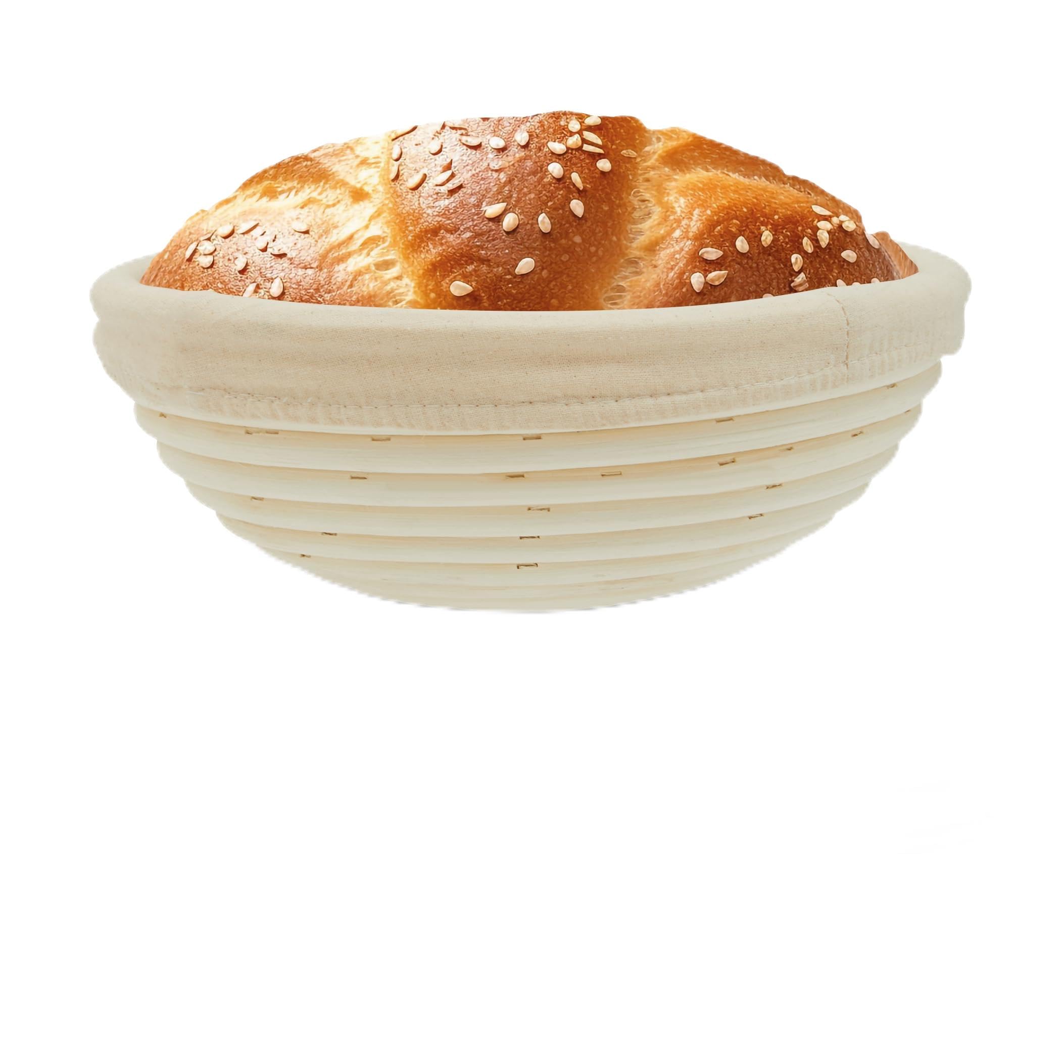 Premier Housewares Rattan Round Basket/Hand Woven Picnic Basket/Cream Color/Sturdy and Lightweight/Organic Charm Hamper Baskets for Gifts/Dimensions are W23 x D23 x H8cm/ Weight 0.183