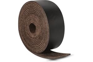 Ringsun 1 Inch Wide Flat Leather Straps for Crafts, Full Grain Leather Strips Cord String for Crafts, Tooling (2mm Thick 72.5 Inches Long Black Coffee)