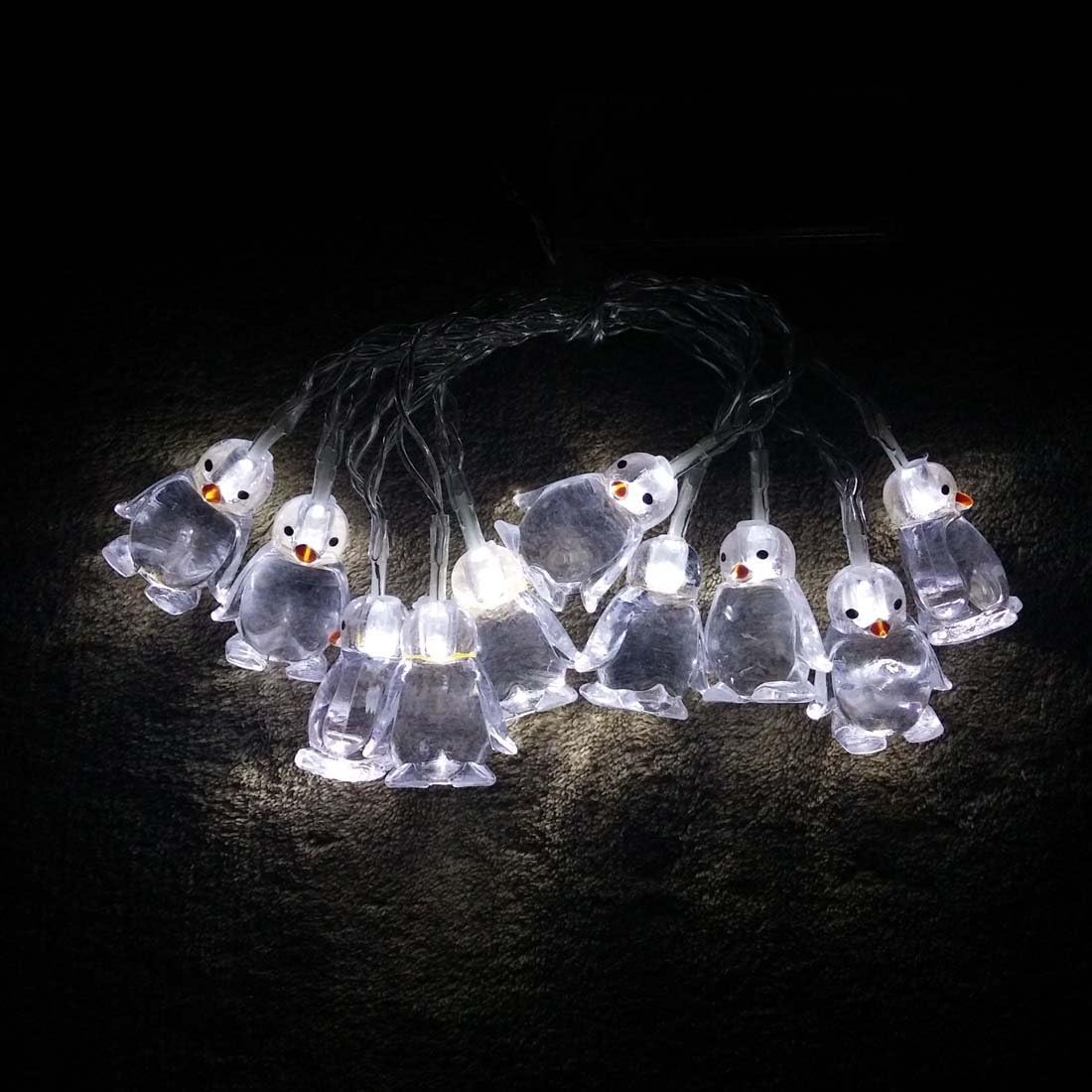 Penfly 1.65M 10LEDs Decorative Penguin Shape Light Romatic Fairy Night Mood Light for Home Indoor Kids Bedroom Party Festival Wedding(White) - Image 4