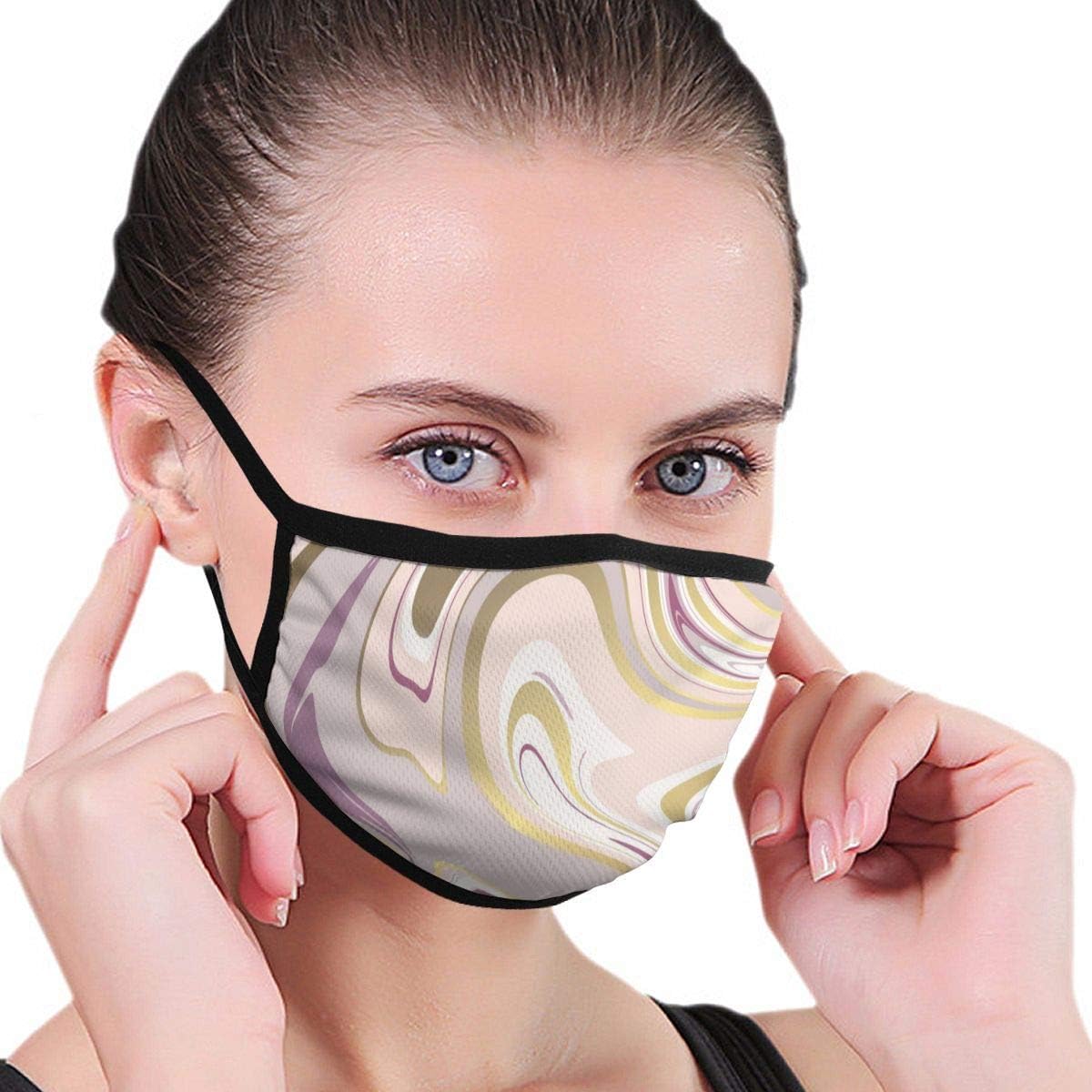 Cotton Mask Anti-dust Mouth Mask Pink Marble Texture Of Marble Imitation Of Cycling Camping Half Face Mouth Masks for Boys Girls Men Women