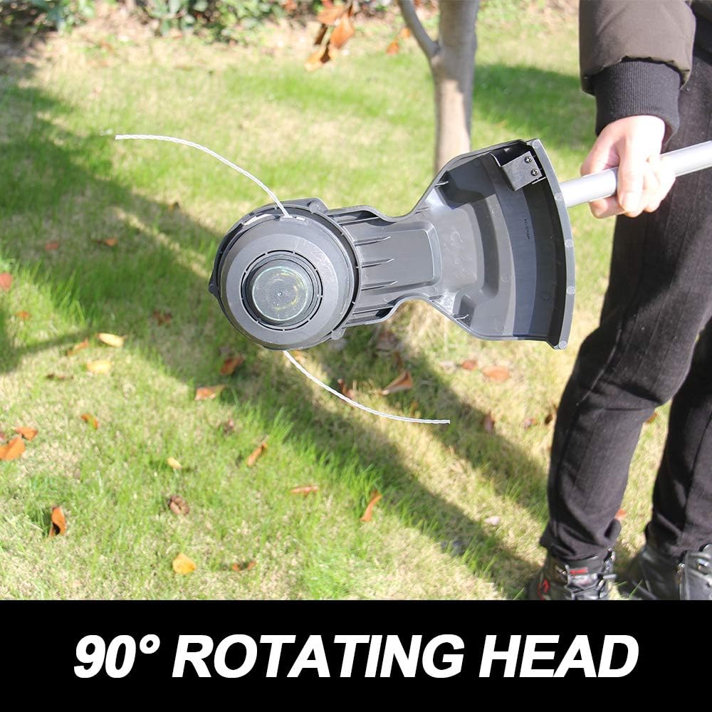 HENX 14-Inch Cordless String Trimmer 40V Max Lithium-ion, with 2.5 AH Battery, Foldable Shaft, Bump Feed (Foldable Shaft) : Garden & Outdoor