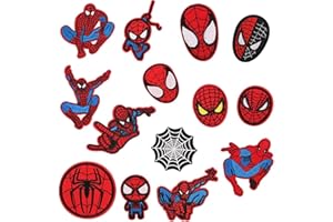 HITOMOSU Iron on Patches for Clothing,14 Pieces Patches Embroidered Applique Patches, Sew on Iron on Patch Fabric Repair Path for Clothes Jeans Jackets Hats Shoes Backpacks