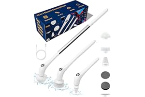 WKY Electric Spin Scrubber, Power Shower Scrub Cleaner Brush with Long Handle, Dual Speed Shower Cleaning Brush, Household Shower Cleaner Spin Scrubber for Bathtub Tile Tub Floor