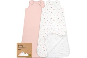 KEABABIES 2-Pack Organic Baby Sleep Sacks, 100% Cotton - Soft & Breathable 0.5TOG Baby Wearable Blanket, Toddler Sleeping Sack 6-18 Months, Easy to Wear Transitional Swaddles for Newborns (Butterflies, M)