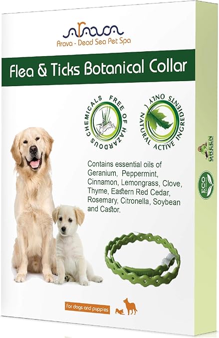 Flea And Tick Prevention For Dogs Made From All Natural Essential Oils Fits All Dog Sizes Breeds Waterproof Wulau Natural Flea Tick Collar For Dogs Gives 8 Months Protection Collares