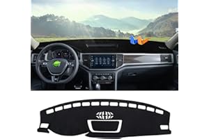 Autorder Dashboard Cover Mat for Volkswagen Atlas 2018-2023 VW Atlas Cross Sport Accessories Dash Cover Flannel Dash Mat Sunshade Glare UV Rays Protector