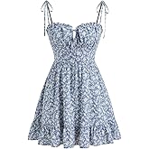CIDER Womens Summer Dresses Floral Spaghetti Strap Cute Vacation Sundress Dress Boho Casual Outfits