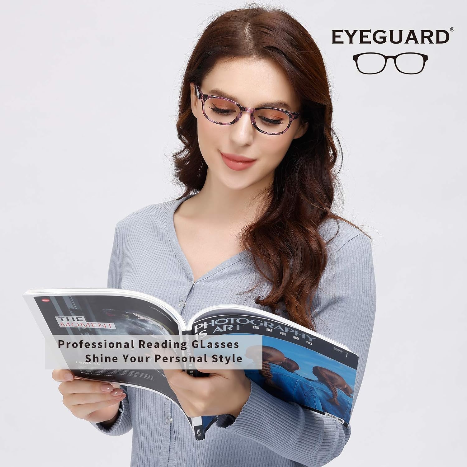 EYEGUARD Reading Glasses 4-Pack Stylish Pattern Frame Readers Fashion Ladies Glasses for Women (4 Color, +2.50) - Image 4