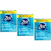 Zest Refreshing Aqua Deodorant Bar Soap with Vitamin E, Rinses Germs Away, 2 ct, 4.12 oz Each (Pack of 3)