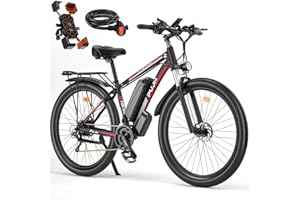 PUJH 1500W Motor Electric Bike for Adults, 48V 17.5Ah 840Wh, 29"*2.1 Fast Ebike,Max 34 mph 30-80 Miles,Front Suspension Disc Brake Class 3 E-Bike,Off Road Mountain Commuting for Men
