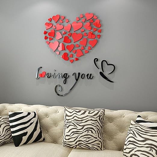 HOMEE Pegatinas de Pared Estéreo Pinturas Decorativas Pegatinas de ...