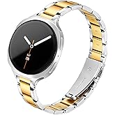 wipalor Slim Metal Band for Samsung Galaxy Watch 8 Band 40mm 44mm/Galaxy Watch 8 Classic 46mm for Women, Thin Stainless Steel Dressy Replacement Bracelet for Samsung Galaxy 8 Watch bands-Sliver/Gold