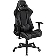 Flash Furniture X20 Gaming Chair Racing Office Ergonomic Computer PC Adjustable Swivel Chair with Fully Reclining Back in Gray LeatherSoft
