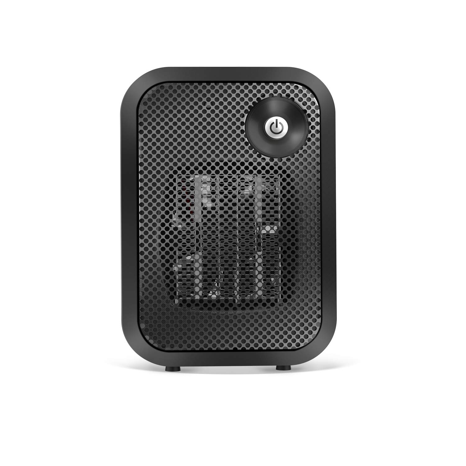 andily 500W Space Electric Small Heater for Home&Office Indoor Use on Desk with Safety Power Switch PTC BLUE