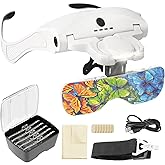 ARTDOT Magnifying Glass with Light for Diamond Painting Kits Magnifier for Adults, Headset Peinture Diamant Loupe Grossissant