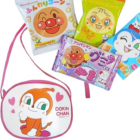 Amazon Co Jp Gift アンパンマン ふっくらポシェット ドキンちゃん お菓子詰め合わせセット 駄菓子 スナック ノベルティ 遠足 誕生日 クリスマス イベント キャラクター Bag バッグ 収納 ギフト プレゼント ホーム キッチン