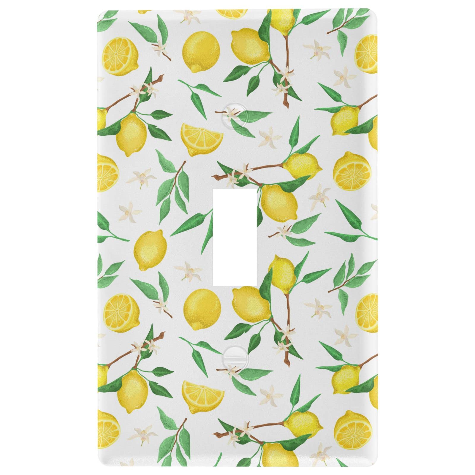 Yellow Lemon Flowers Toggle Light Switch Wall Plate