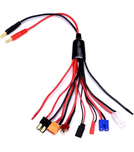 OliYin – Lot De 2 Câbles De Charge TRX Vers Banane 4,0 Mm – 14 AWG – 30 Cm – Silicone Souple – Pour Batteries RC