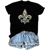 YZMI Fat Tuesday Shirt Womens Festival Theme Tshirts New Orleans Party Custume Tops