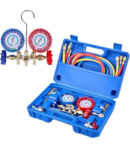 R12 R22 R134a R502 Manifold Gauge Set HVAC A/C Charging Service 59 In