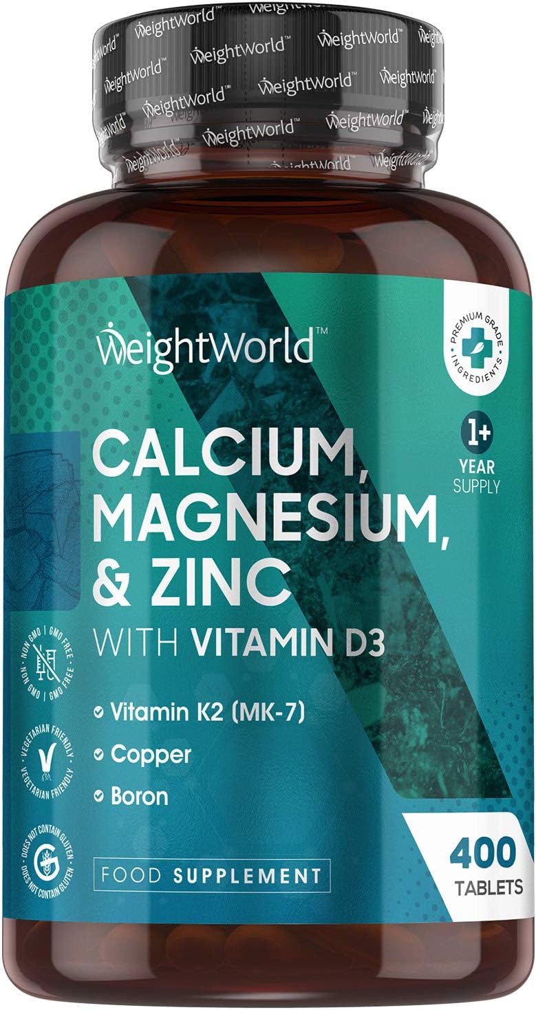 Calcium, Magnesium, Zinc & Vitamin D Tablets 400 Vegan Tablets (1