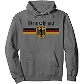 DEUTSCHLAND Germany Flag Coat of Arms Eagle Banner Vintage Pullover Hoodie