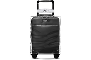 Guardify Luggage Covers for Suitcase Tsa Approved, 20" Clear Luggage Protector Suitcase Cover|Sturdy Transparent & PVC Waterproof Travel Luggage Sleeve|Carry On Luggage Plastic Cover in 1 Perfect Fit