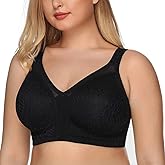 DotVol Women's Full Figure Minimizer Bras Comfort Large Busts Wirefree Non Padded Plus Size Bra