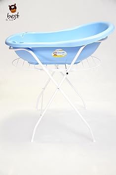 Best For Kids Universalständer für Babywannen, 84 und 100 cm, mit oder ohne Ablage, weiß, ohne Babywanne (84 cm mit Ablage)