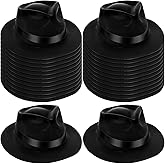 Sureio 24 Pcs Gangster Hat, Plastic Gentlemen Hats, Gangster Costume Hats for Adults 1920s Party Hats